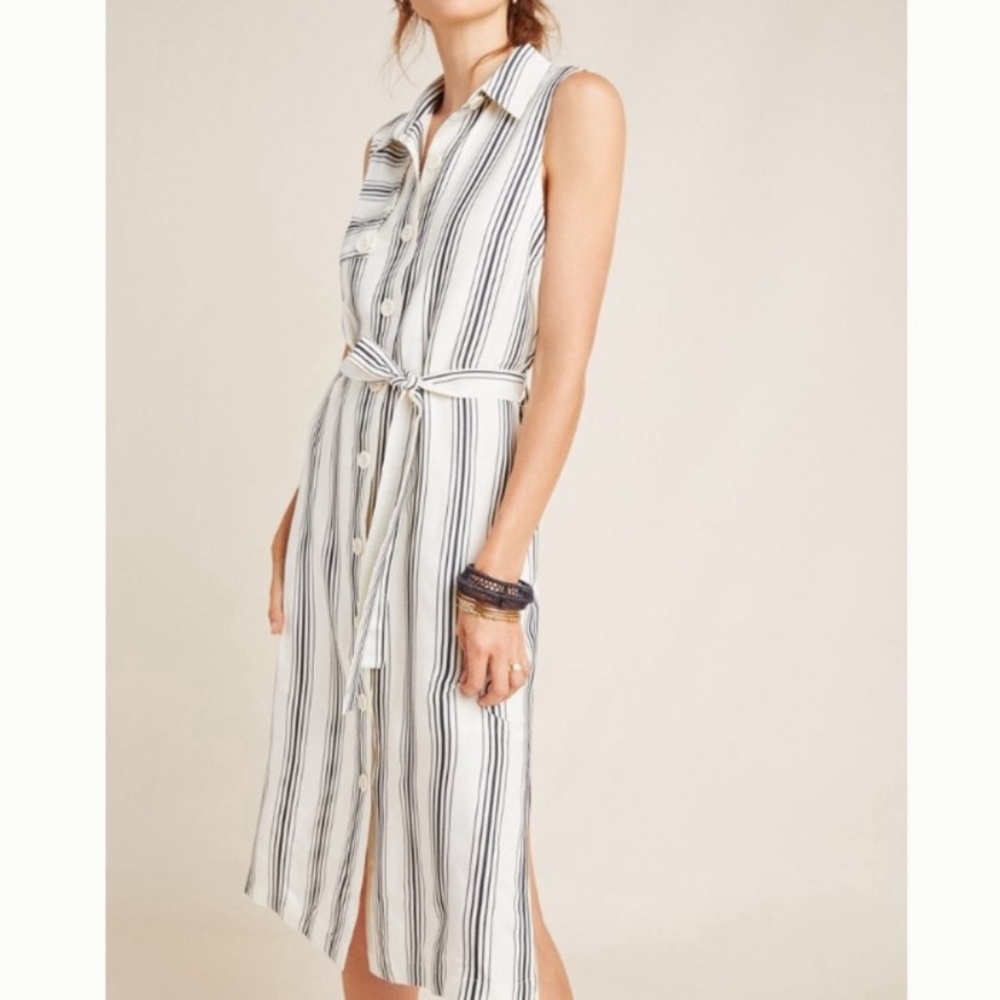 Anthropologie Maeve Esther Striped Shirt Dress - Picture 2 of 7
